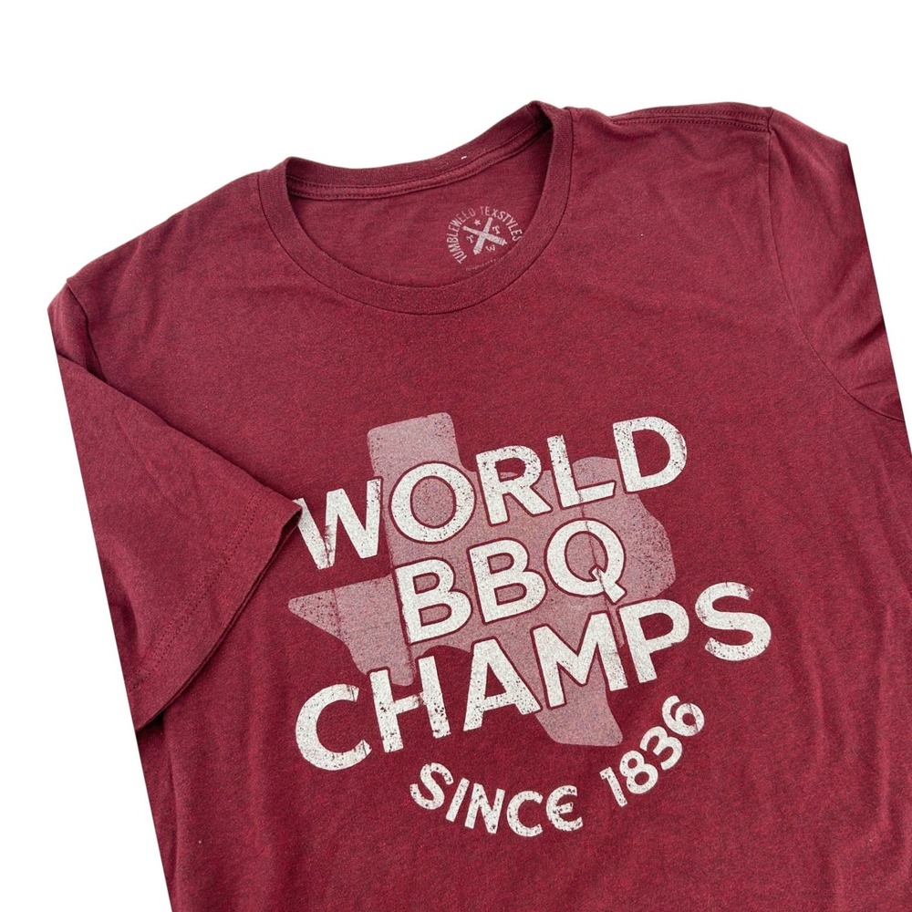 Tumbleweed Texstyles World BBQ Champs Texas Graphic Tee Maroon Mens XL
